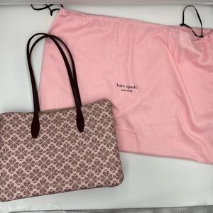 Kate spade ♠️ Flower Coated Canvas Pink Multi All Day Large Tote